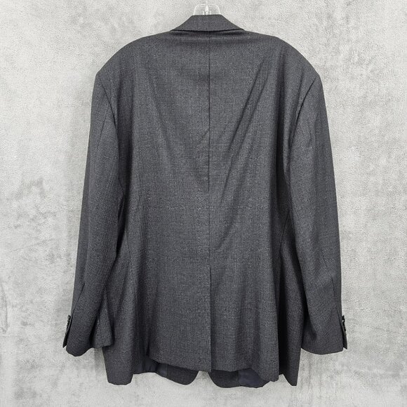 Hickey Freeman Suit Jacket Blazer 48R Grey Tasmanian Wool Loro Piana Super 120s - Picture 12 of 14